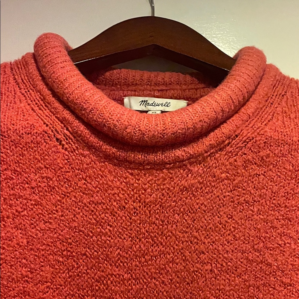Madewell Women's Vibrant Coral Turtleneck Sweater